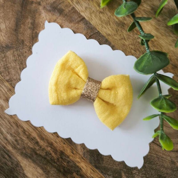 Double gaze jaune citron