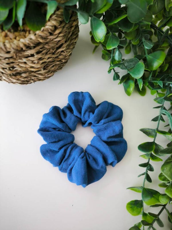 Chouchou bleu cobalt