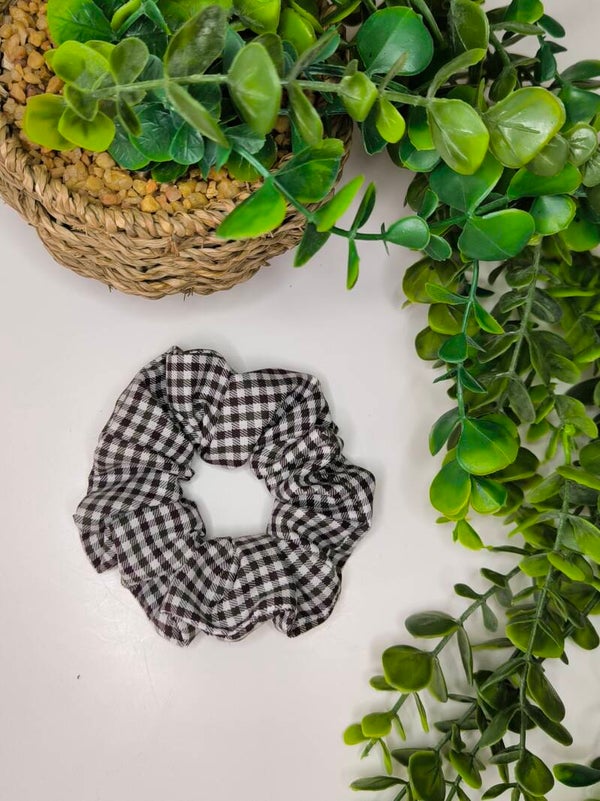 Chouchou vichy chocolat kaki