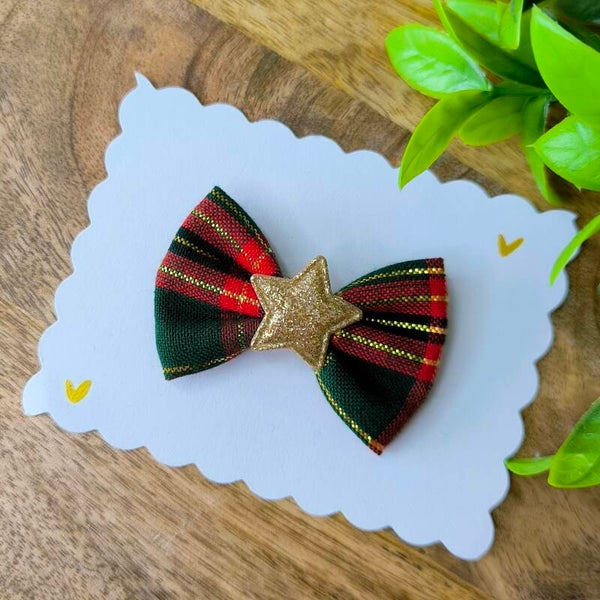 Barrette de Noël étoile pailleté