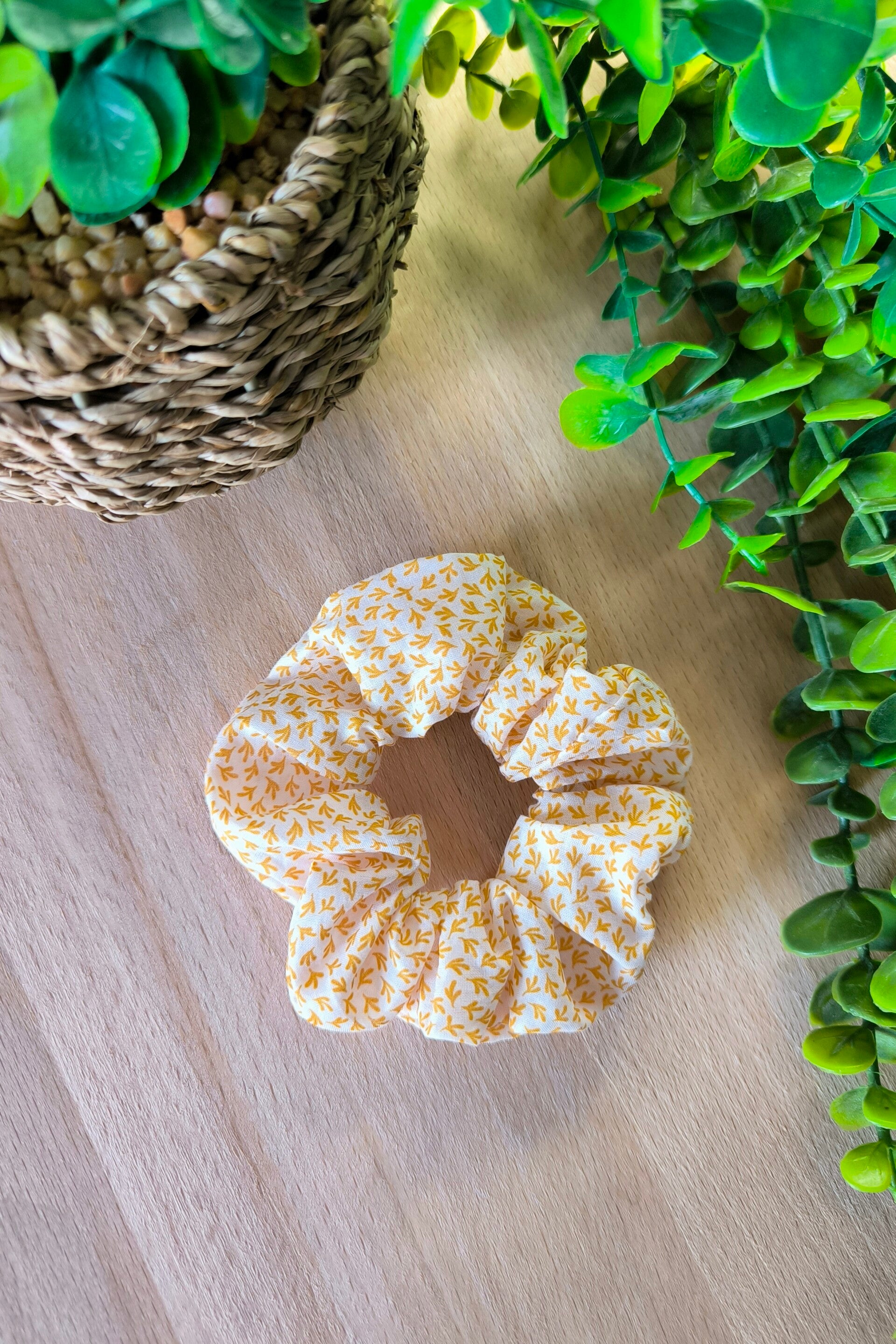 Chouchou pattes d'oie moutarde