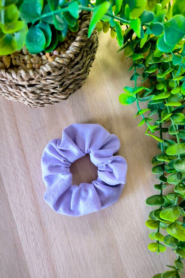 Chouchou coton lavé lavande