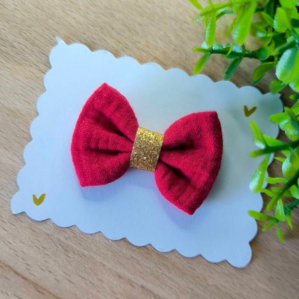 Double gaze rouge cerise