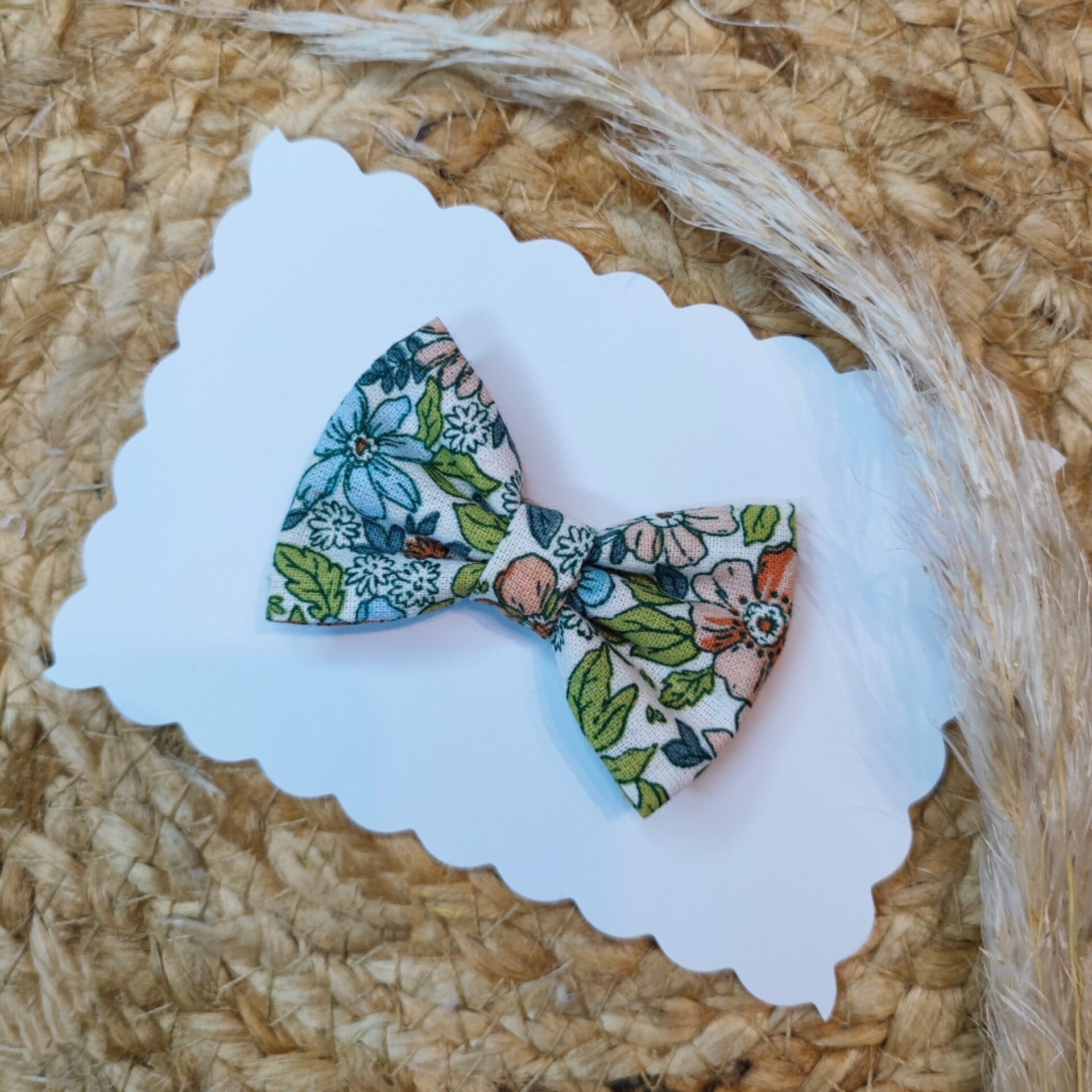 Nœud fleurs terracotta