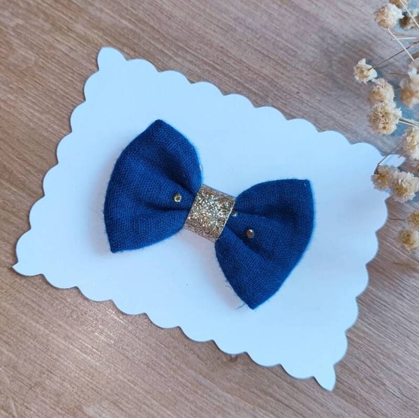 Double gaze pois indigo