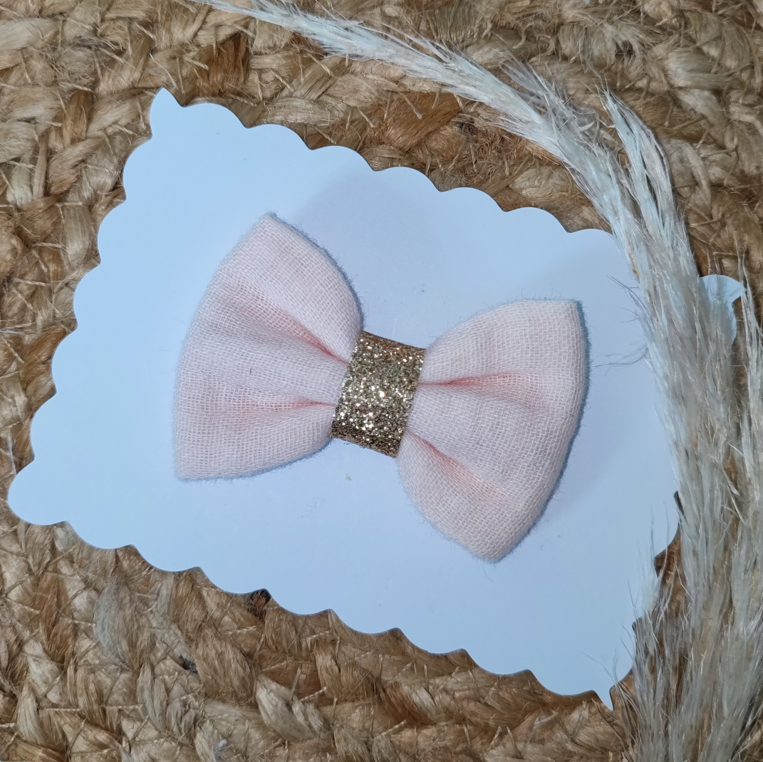 Double gaze rose poudré