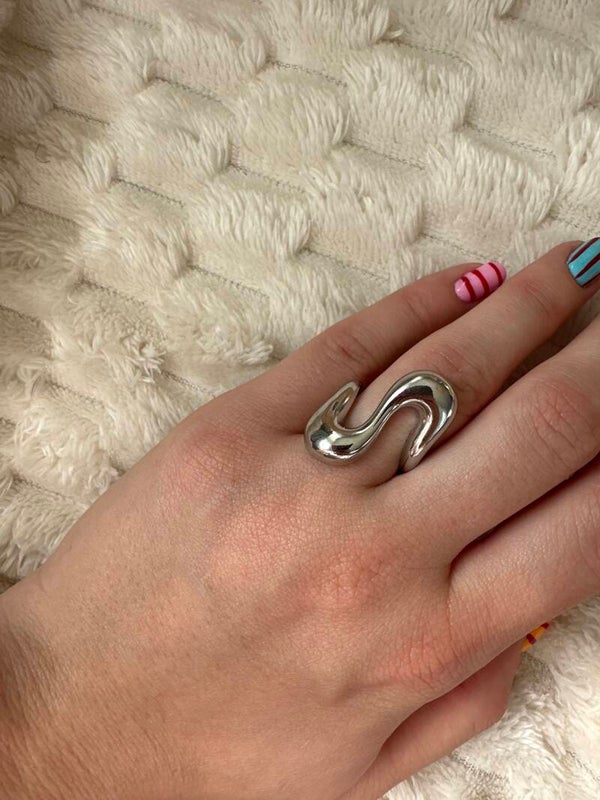 Swirl ring zilver