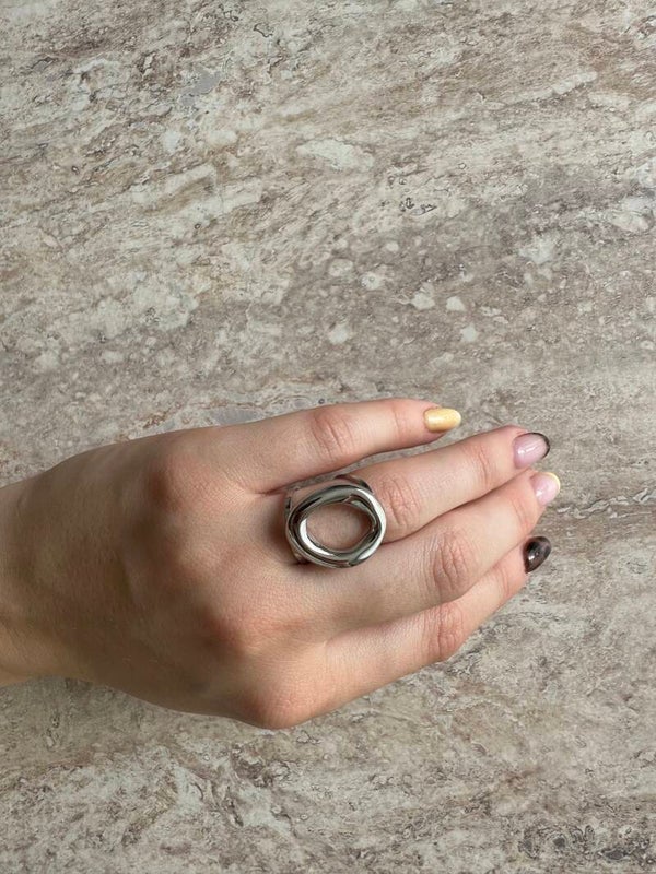 Oval ring zilver