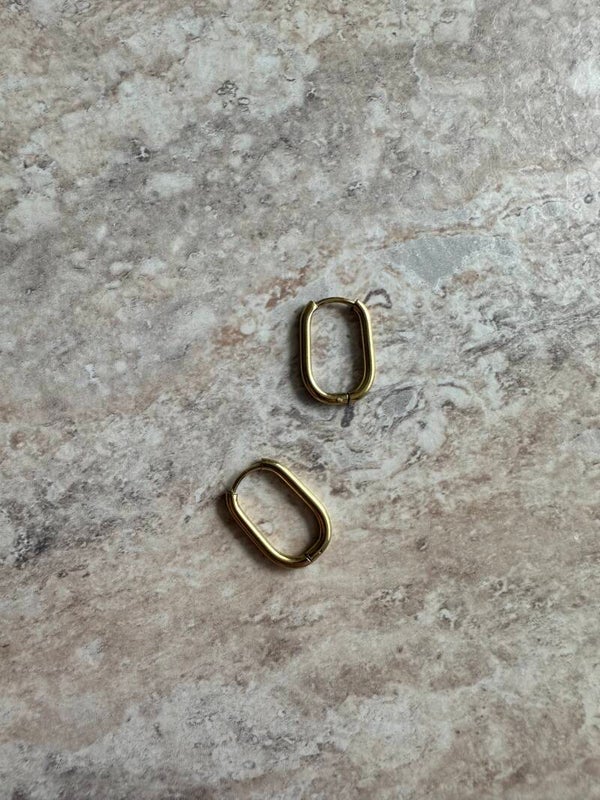 Oval hoops oorbellen