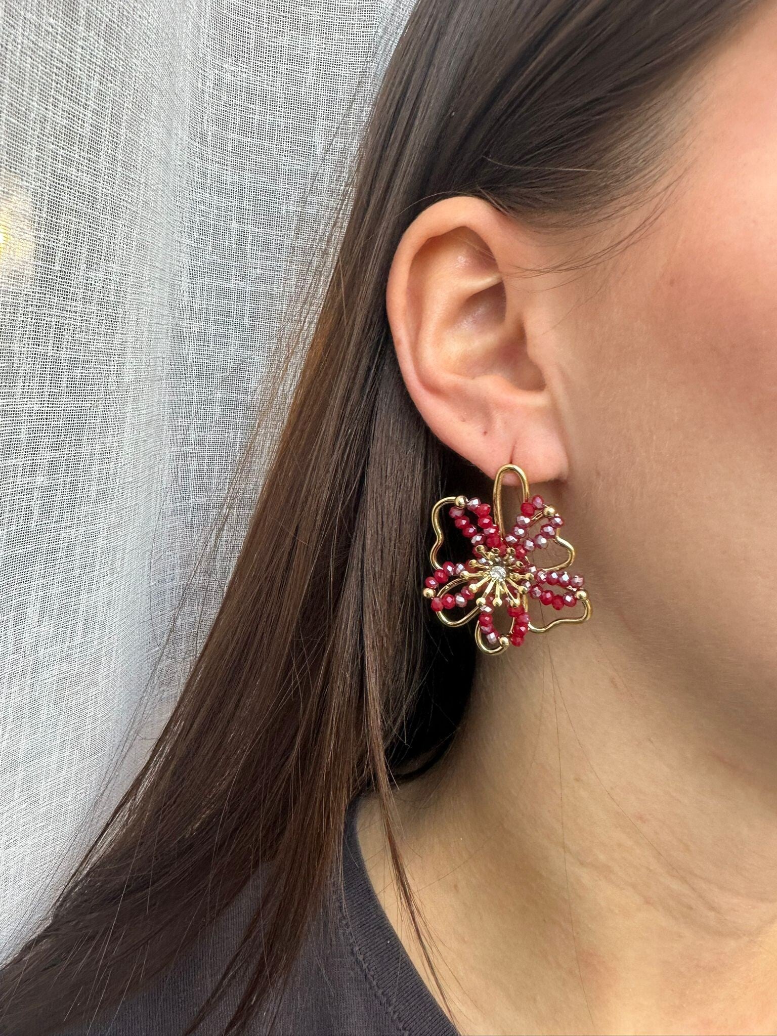 Chique flowers - oorbellen