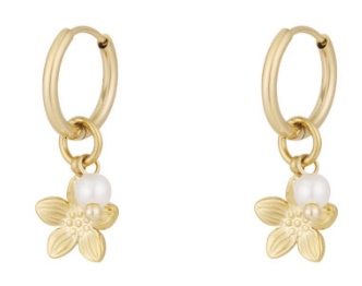Flower pearl - oorbellen