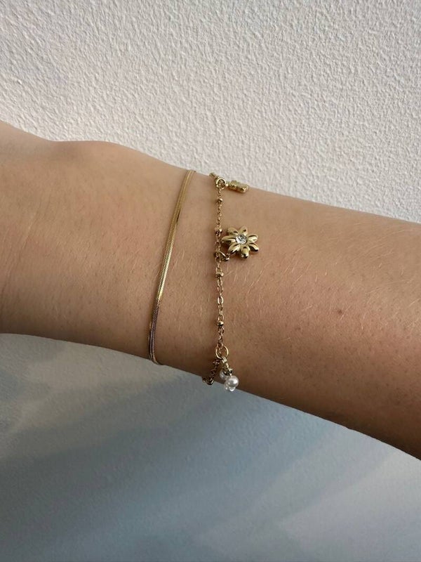 Flower pearl - armband