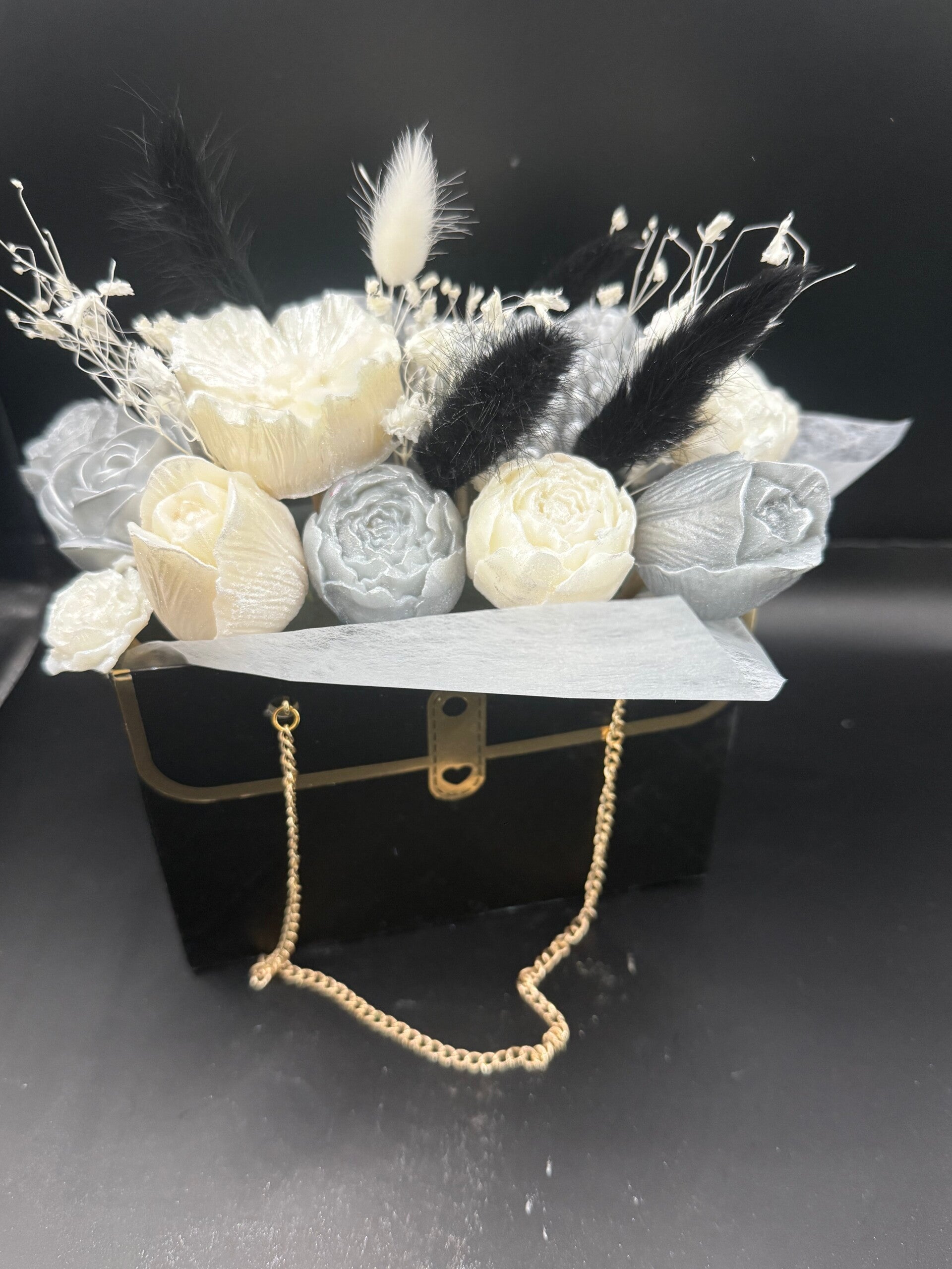 Bouquet argent et blanc