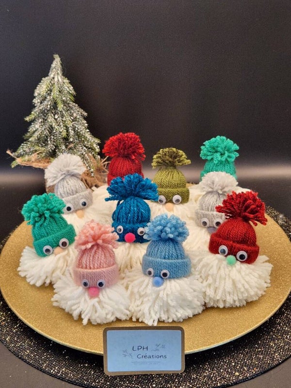 Gnome de Noël à suspendre - lot de 3