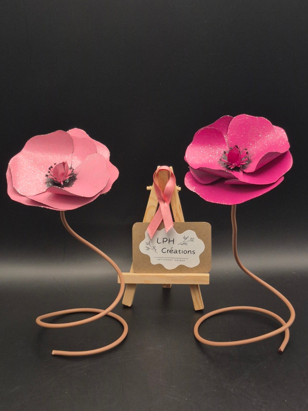 Espoir - Duo de Coquelicots roses sur pied