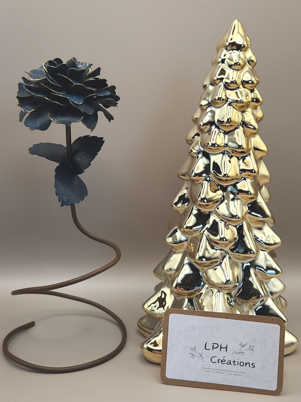 La Rose pailletée sur pied