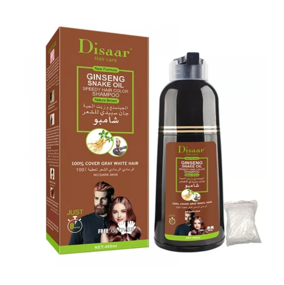 Disaar Gingseng en Snake Oil Natural Brown Colorshampoo 400 ml