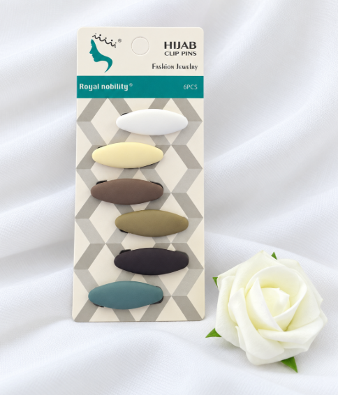 Matte Hijabspelden – set van 6st. verschillende kleuren