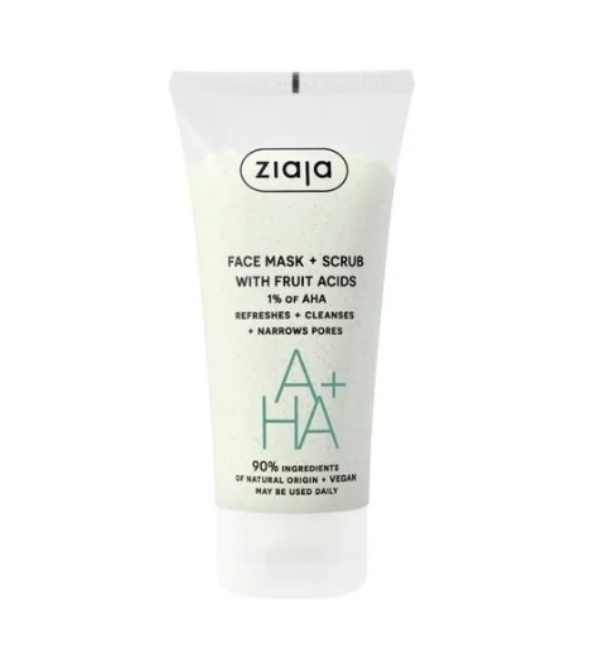 Ziaja Masker - Gezichtspeeling met fruitzuren 55 ml