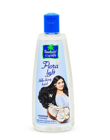 Parachute Flora Niet-plakkende Kokoshaarolie met Jasmijngeur 300 ml