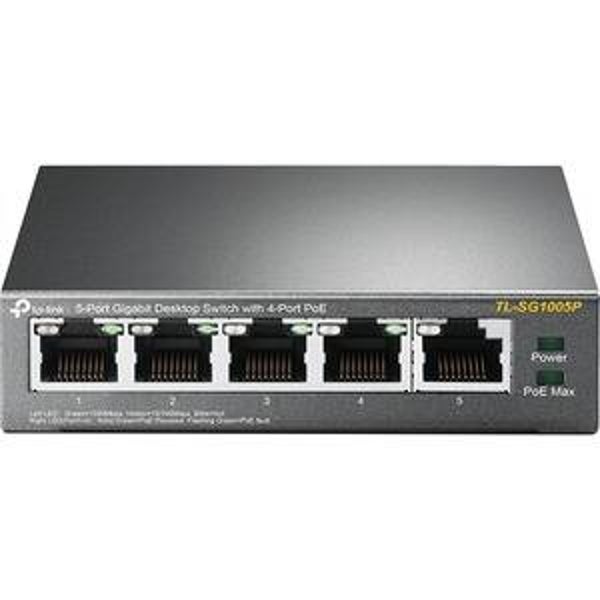 SWITCH ESCRITORIO DE 5 PTOS GIGABIT CON 4 PUERTOS POE SIN ADM