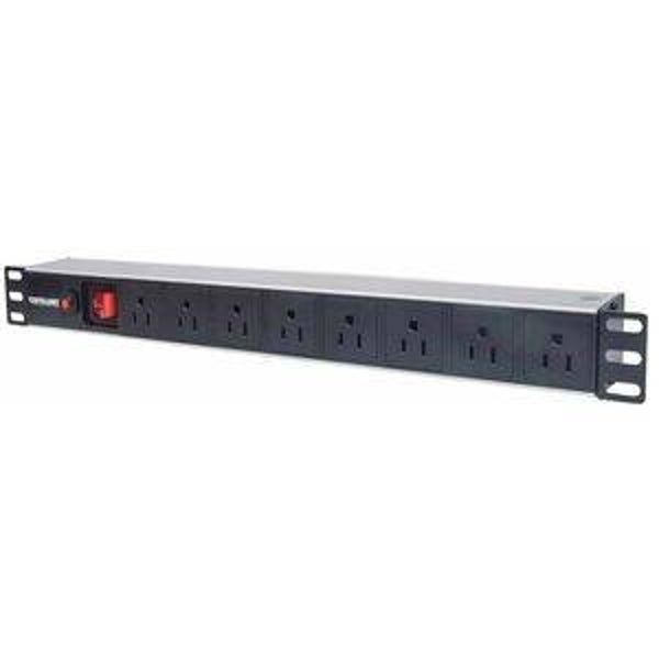 PDU BARRA MULTICONTACTO 8 CONTACTOS INTERRUPTOR SUPRESOR RACK