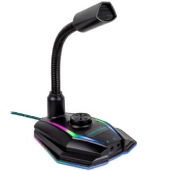 MICROFONO GAMING CON LUZ LED R B CONEXION USB