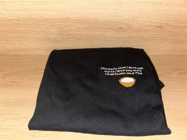 T-shirt brodé motif I love you