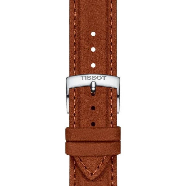 Elegante Pulseira Tissot Couro Castanho 21 mm