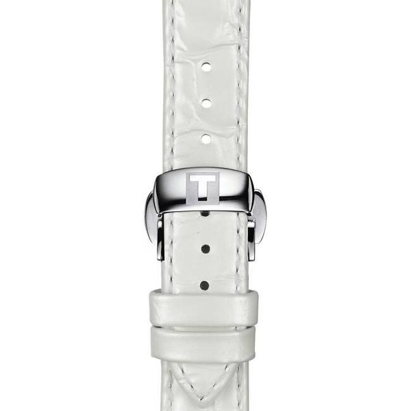 Pulseira Tissot Elegante em Couro Branco 16mm
