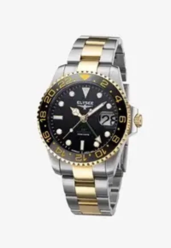 Elysee GMT Automático Relógio Luxuoso Bicolor