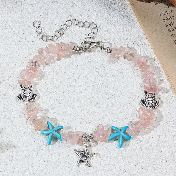 Armbandje roze/blauw