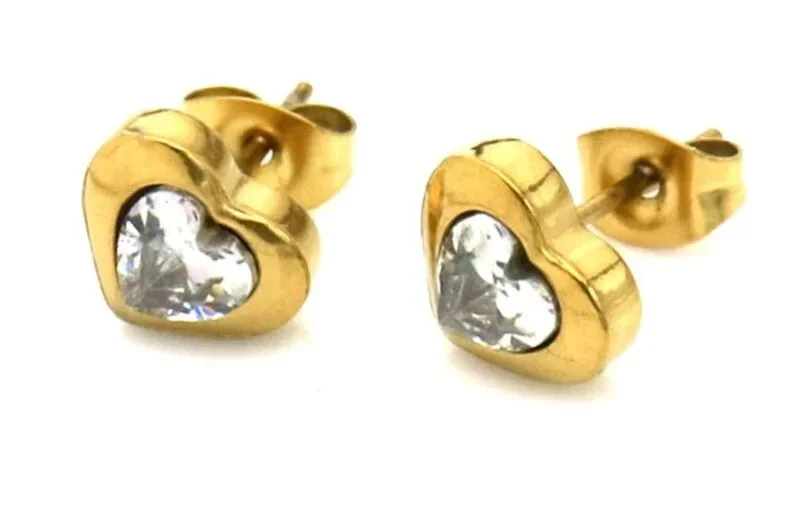 Hartjes kristal goudkleur