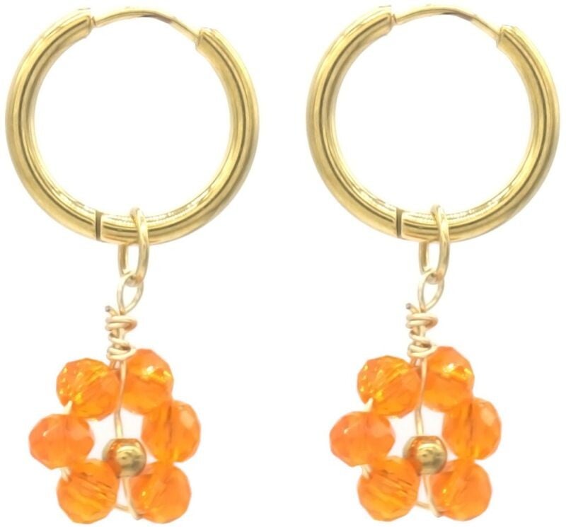 Bloemetjes oranje goudkleur