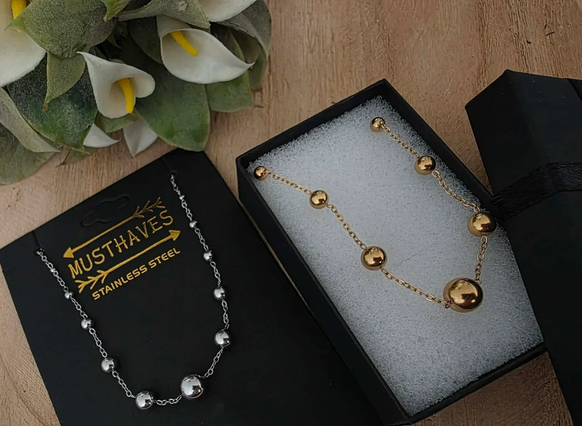 RVS set goud- of zilverkleur