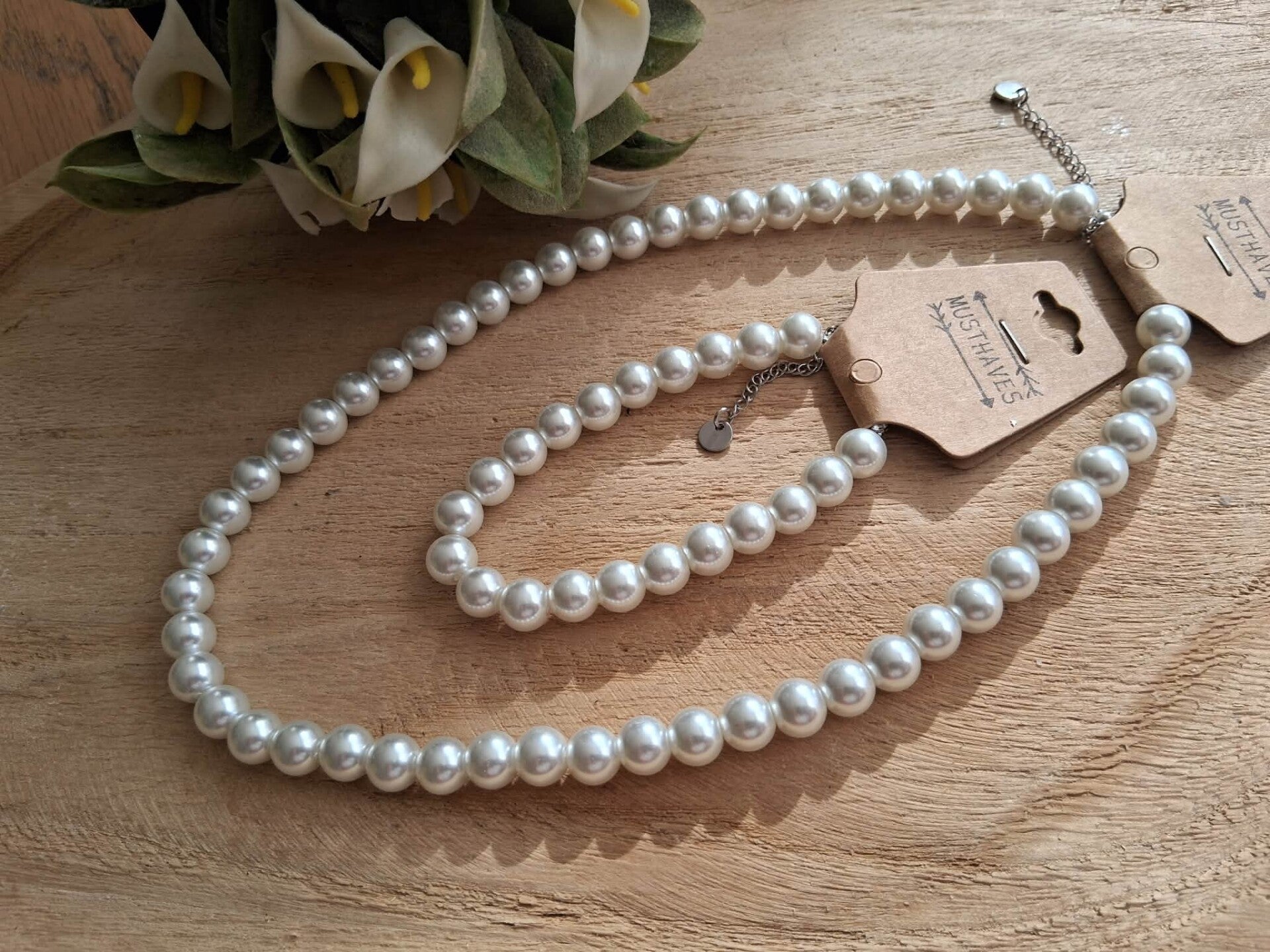 Parelset in 2 kleuren