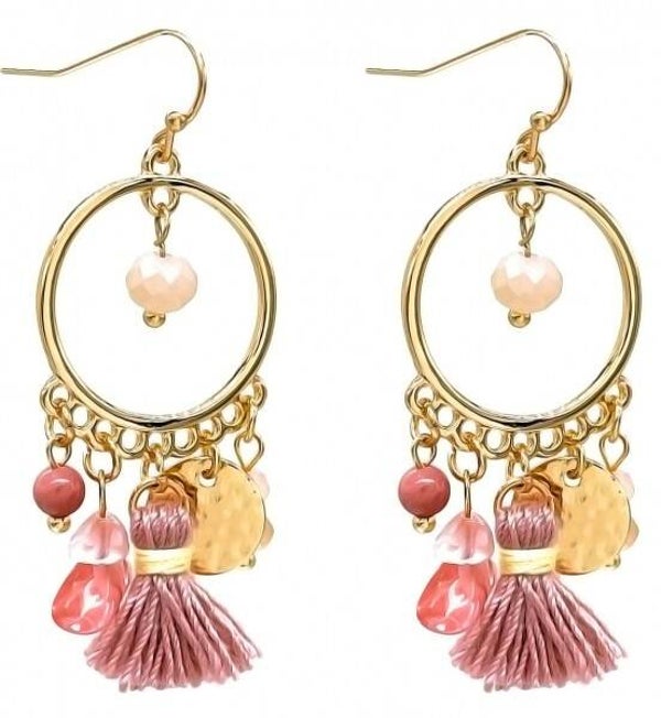 Hangertjes goud/oudroze