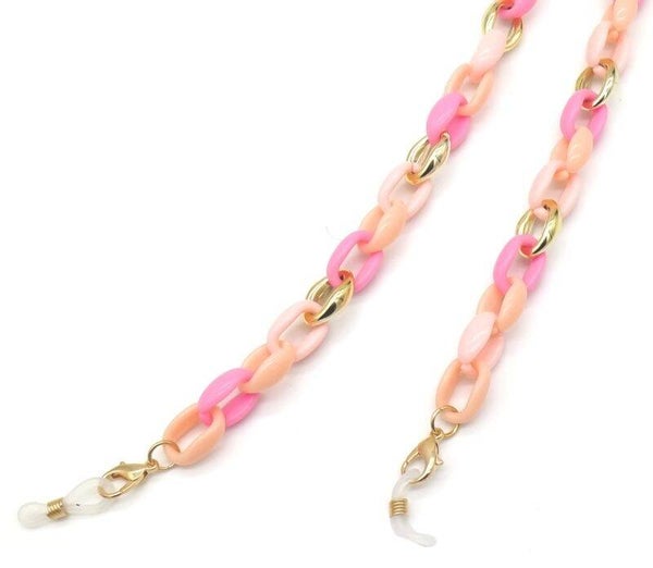 Brillenketting roze