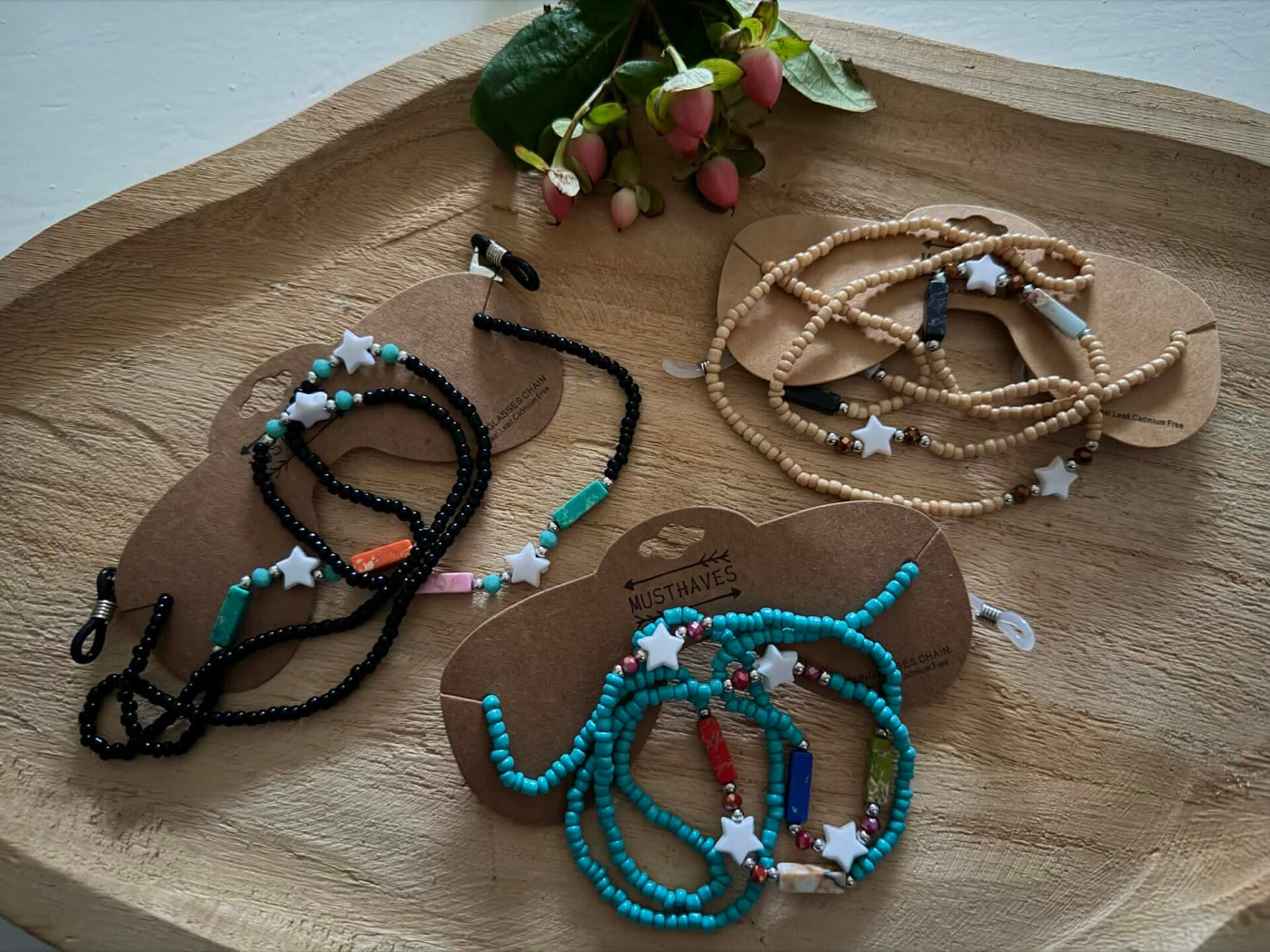 Brillenkoord/-ketting in 3 kleuren