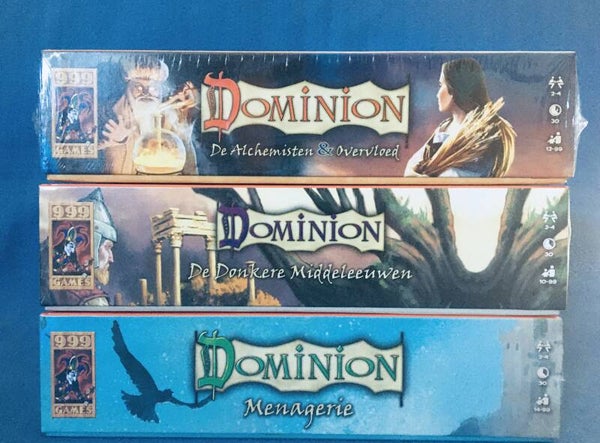 Dominion  bundel Middeleeuwen + Menagerie +  Alchemisten uitbreiding - Kaartspel