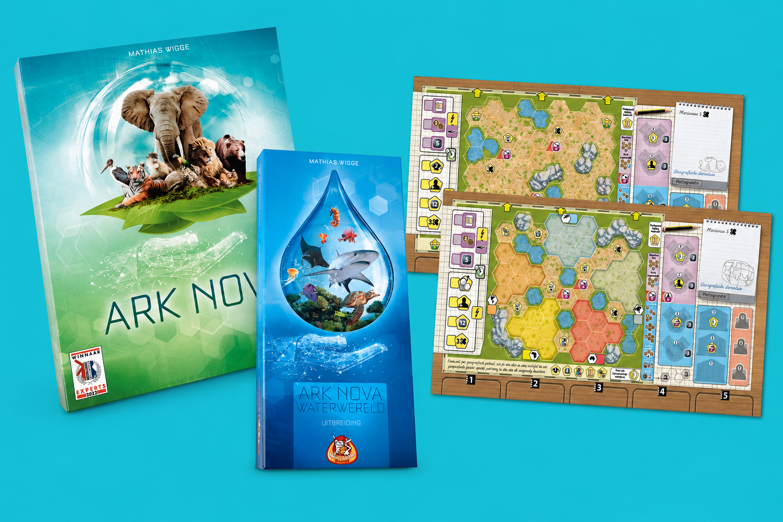 Bordspel Ark Nova + uitbreiding Waterwereld NL