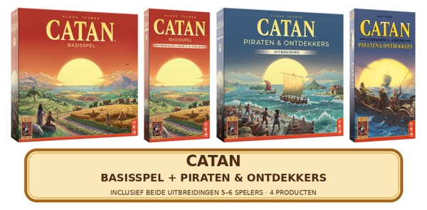 CATAN Basisspel + Piraten & Ontdekkers + Uitbreidingen 5–6 Spelers – Complete Bundel NL