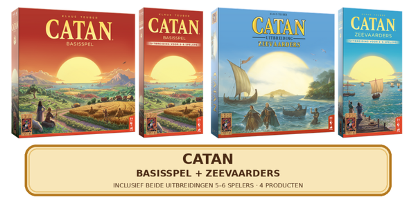 CATAN Basisspel + Zeevaarders + Beide Uitbreidingen 5–6 Spelers – Complete Bundel NL