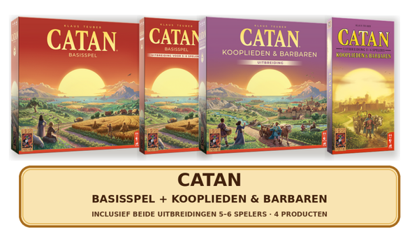 CATAN Basisspel + Kooplieden & Barbaren + Uitbreidingen 5–6 Spelers – Complete Bundel NL
