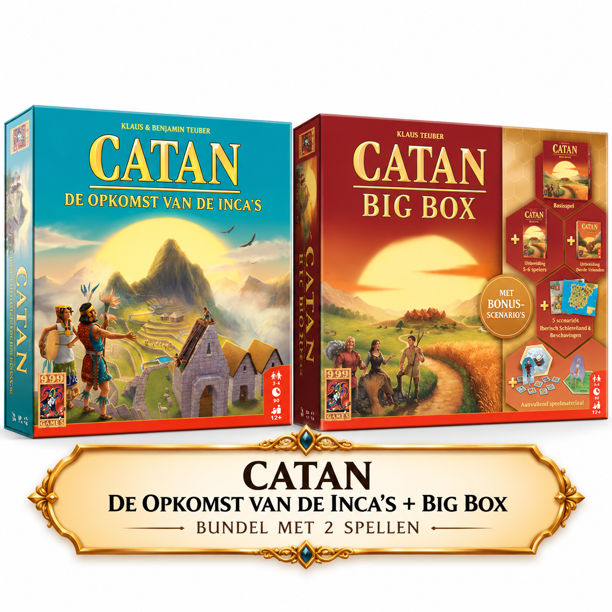CATAN De Opkomst van de Inca's + Big Box – Bundel 2 Bordspellen NL
