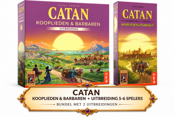 CATAN Kooplieden & Barbaren + Uitbreiding 5–6 Spelers – Bundel NL