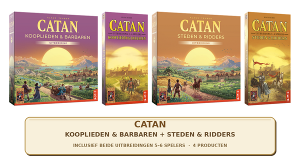 CATAN Kooplieden & Barbaren + Steden & Ridders + Uitbreidingen 5–6 Spelers – Bundel met 4 Uitbreidingen NL