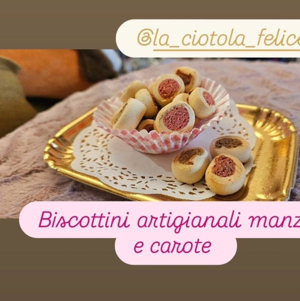 biscottini artigianali carote e manzo in deliziose confezioni regalo