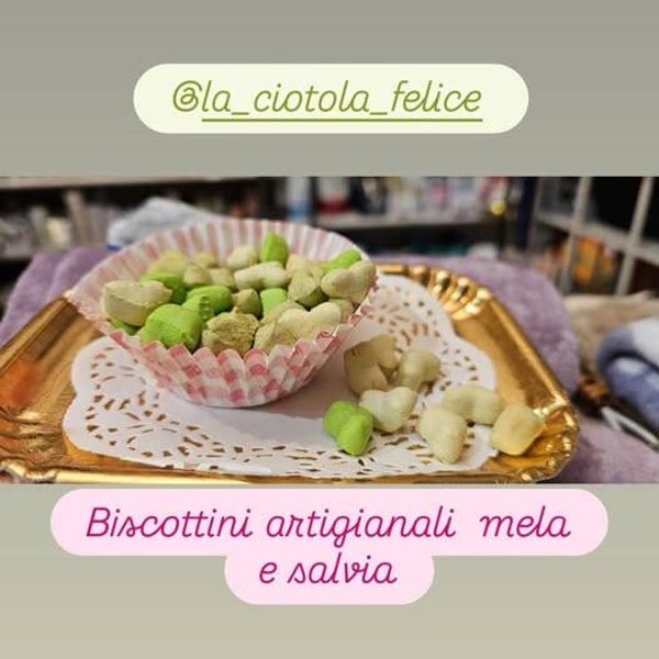 biscottini artigianali mela e salvia in deliziose confezioni regalo