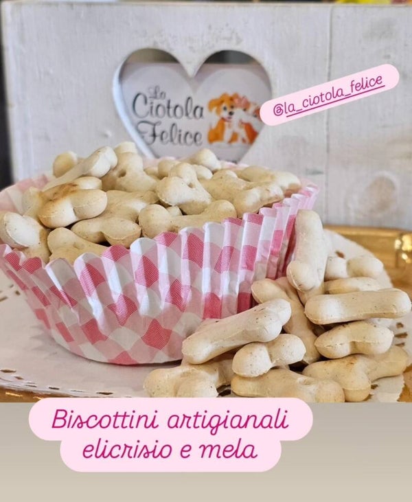 Biscottini artigianali cotti al forno mela e melissa in deliziose confezioni regalo